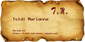 Toldi Marianna névjegykártya